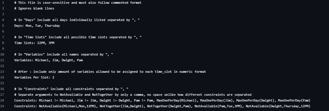 Constraints